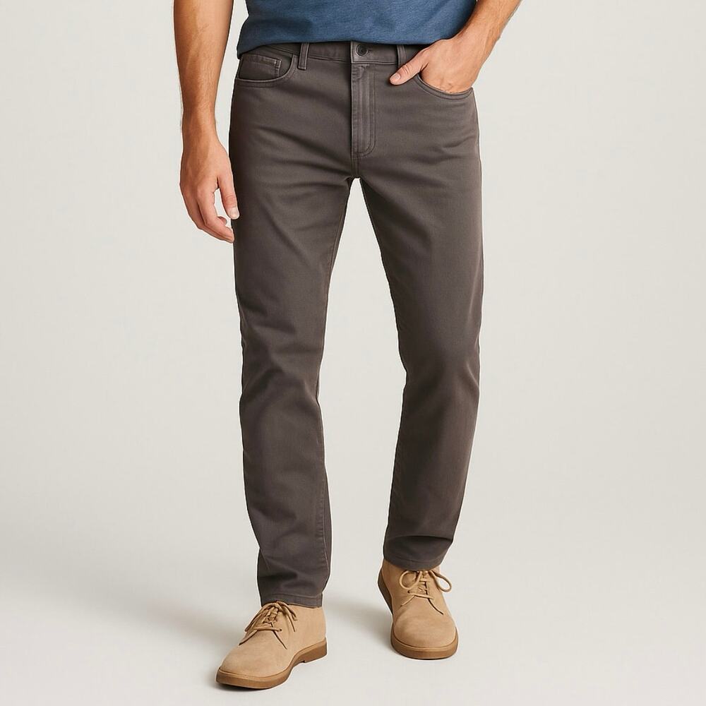 Lucky Brand 412 Athletic Slim Pants Men’s 30x30 Gray Brown Stretch Casual Jeans